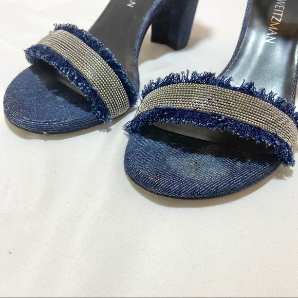 Stuart Weitzman Denim Chaingang Sandals - Picture 9 of 15